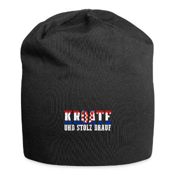 Croate Croate Croatie - Bonnet en jersey - noir - Devant
