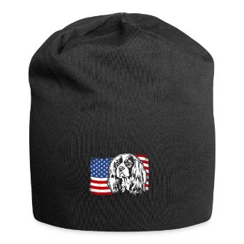 Cavalier King Charles Spaniel Drapeau de l’Amérique des États-Unis - Bonnet en jersey - noir - Devant