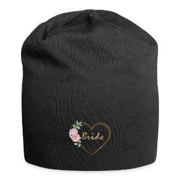 coeur fleurs team Bride 1 personnalisable - Bonnet en jersey - noir - Devant