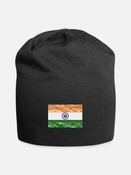 Indien - Jersey-Beanie - Schwarz