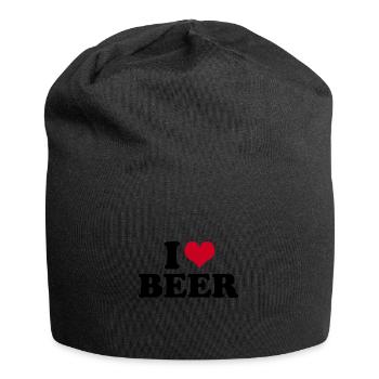 I Love Beer - Jersey Beanie - black - Front