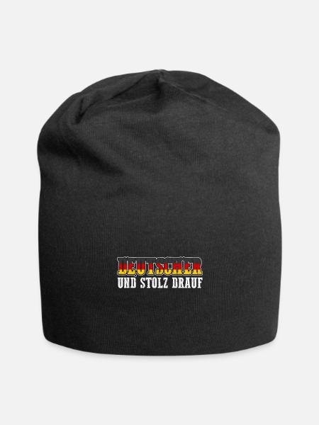 Deutscher Deutsch Deutschland - Jersey-Beanie - Schwarz