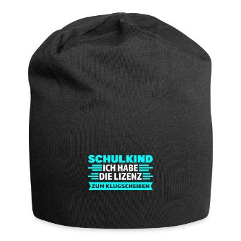 Schulkind Anfang Einschulung Geschenk - Jersey-Beanie - Schwarz - Vorne