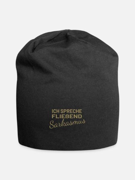 Ich spreche fließend Sarkasmus - Jersey-Beanie - Schwarz