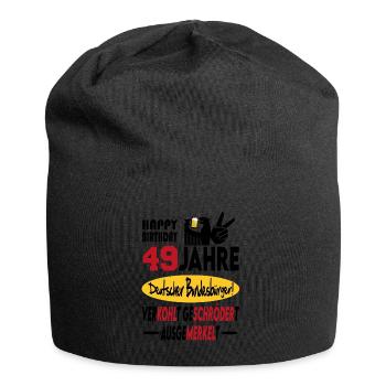 Geburtstag CDU SPD FDP Grün Politik Alter Jahre 49 - Jersey-Beanie - Schwarz - Vorne
