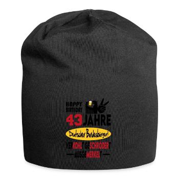 Geburtstag CDU SPD FDP Grün Politik Alter Jahre 43 - Jersey-Beanie - Schwarz - Vorne