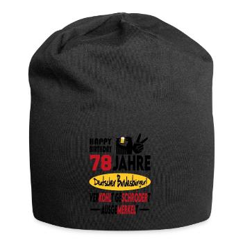 Geburtstag CDU SPD FDP Grün Politik Alter Jahre 78 - Jersey-Beanie - Schwarz - Vorne