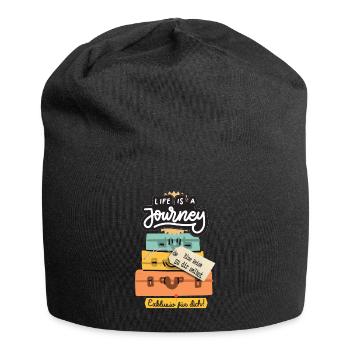 Life is a journey - Jersey-Beanie - Schwarz - Vorne