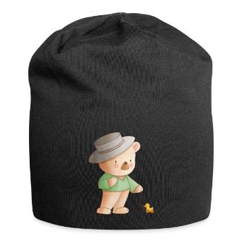 Bär Familie Mutter Baby T-Shirt - Jersey-Beanie - Schwarz - Vorne