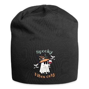 Funny Halloween Ghost - Jersey Beanie - black - Front