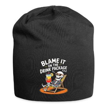 Squelette Humour Croisière Vacances - Bonnet en jersey - noir - Devant
