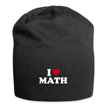 I Love Math Teacher - Jersey Beanie - black - Front