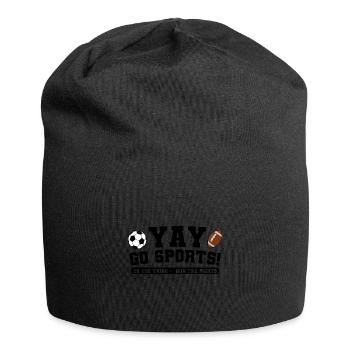 baller fussball baller Geschenk - Jersey-Beanie - Schwarz - Vorne
