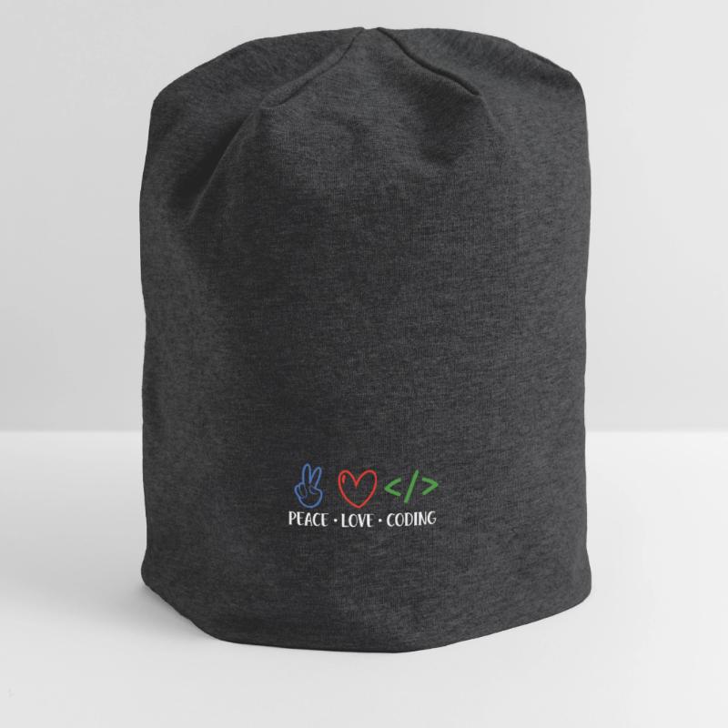 Peace Love Coding Coder Software Developer Program Jersey-Beanie