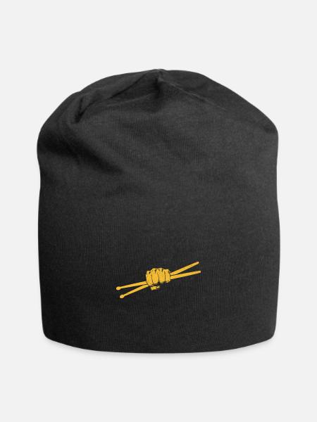 Drumstick Drummer Drum Drumming Drummers - Jersey-Beanie - Schwarz