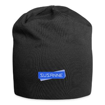 Cadeau pour Susanne - Bonnet en jersey - noir - Devant