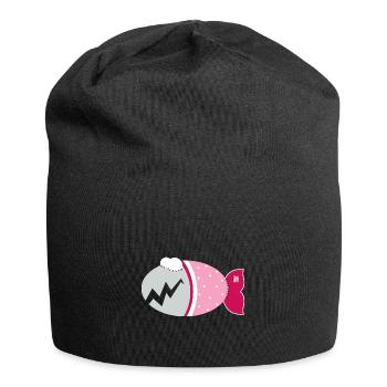 Kuschelfisch Zombiefisch Mädchen für Mädchen - Jersey-Beanie - Schwarz - Vorne