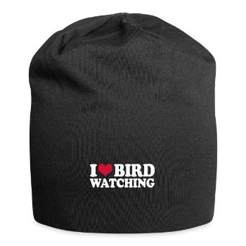 Ornithology Birdwatching I Love Bird Watching - Jersey Beanie - black - Front