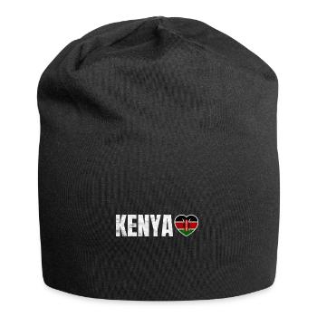 Kenia - Jersey-Beanie - Schwarz - Vorne