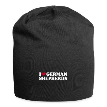 I Love German Shepherds - Jersey Beanie - black - Front
