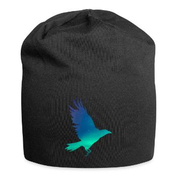 Crow dans les aurores boréales - Bonnet en jersey - noir - Devant