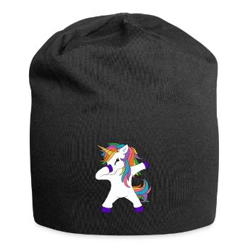Dabbing Unicorn Dabbing Unicorn Dab idée cadeau - Bonnet en jersey - noir - Devant