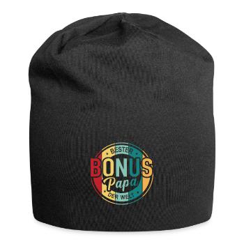 Bonus Papa Bester Bonuspapa Bonusvater T-Shirt - Jersey-Beanie - Schwarz - Vorne