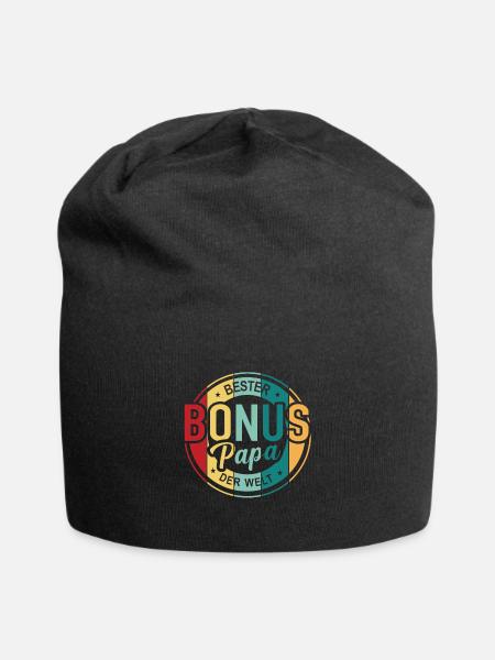 Bonus Papa Bester Bonuspapa Bonusvater T-Shirt - Jersey-Beanie - Schwarz