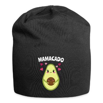 Mamacado mom mother pregnancy birth - Jersey Beanie - black - Front
