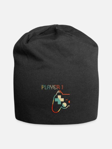 Matching Gamer Couple Player 1 Player 2 Shirt - Jersey-Beanie - Schwarz