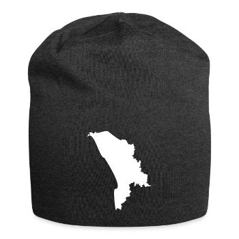 Moldova map flag - Jersey Beanie - charcoal grey - Front