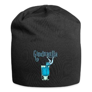 Ginderella Gin Likör Tonic Saufen JGA - Jersey-Beanie - Schwarz - Vorne