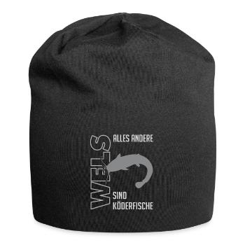 Wels angeln Waller fischen Sportfischen auf Wels - Jersey-Beanie - Schwarz - Vorne