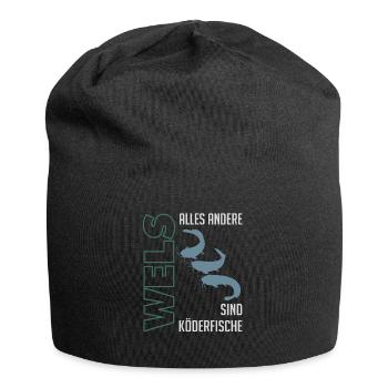 Wels angeln Waller fischen Sportfischen auf Wels - Jersey-Beanie - Schwarz - Vorne