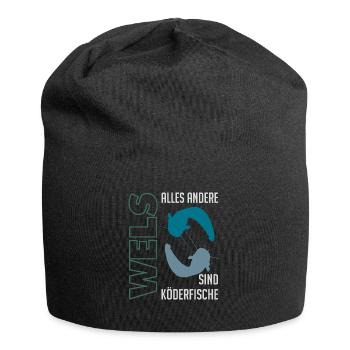 Wels angeln Waller fischen Sportfischen auf Wels - Jersey-Beanie - Schwarz - Vorne