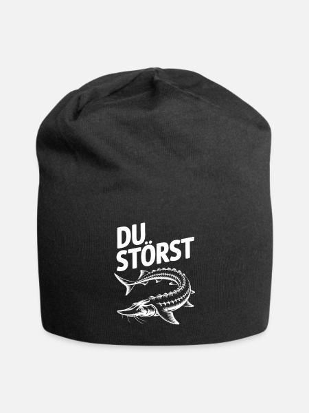 Stör angeln Sportfischen - Du störst - Jersey-Beanie - Schwarz