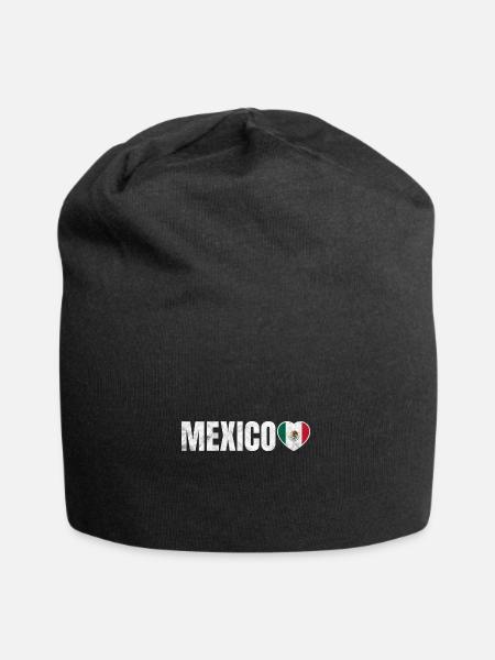 Mexiko - Jersey-Beanie - Schwarz