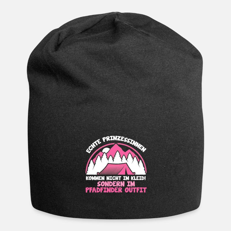 Mädchen Shirt Camping Pfadfinder Zelten Geschenk - Jersey-Beanie - Schwarz