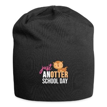 Otter Shirt Lake Animal School Student Gift - Jersey Beanie - black - Front