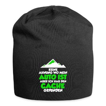 Geocaching Shirt Geocacher Gps Geocache Geschenk - Jersey-Beanie - Schwarz - Vorne