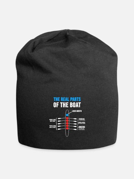 Rudern Ruderer Ruderboot Trainer Spruch Geschenk - Jersey-Beanie - Schwarz