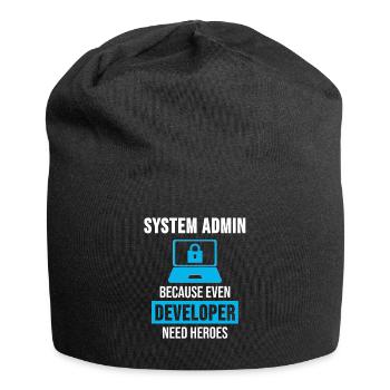 System Admin Administrator Programming Gift - Jersey Beanie - black - Front