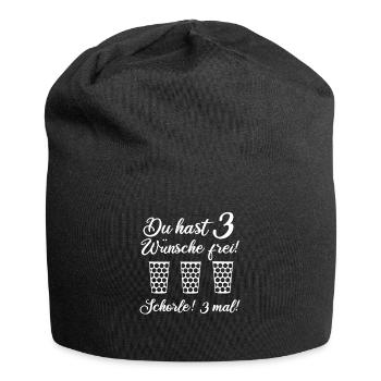 Weinfest Pfalz Dubbeglas Schorle Wein Geschenk - Jersey-Beanie - Schwarz - Vorne