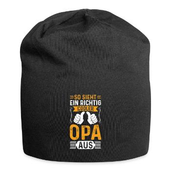 So Sieht Ein Richtig Cooler Opa Aus Geschenk - Jersey-Beanie - Schwarz - Vorne