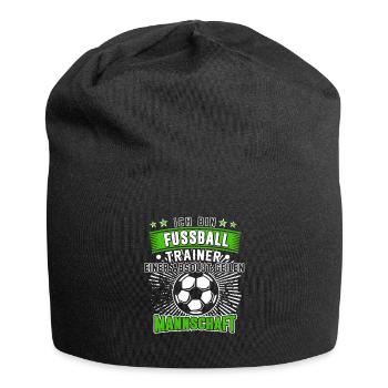 Fußball Trainer Coach Fußballverein Geschenk - Jersey-Beanie - Schwarz - Vorne