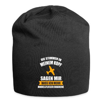 Modellflug Modellbau Modellbauer Geschenk - Jersey-Beanie - Schwarz - Vorne