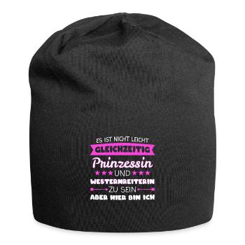 Westernreiten Westernreiter Pferd Western Geschenk - Jersey-Beanie - Schwarz - Vorne