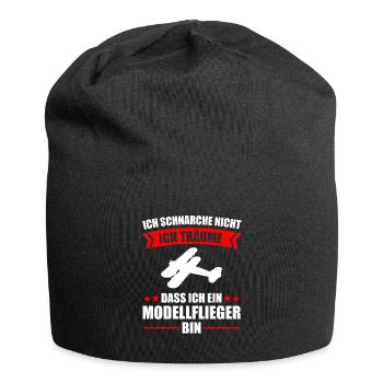 Modellflug Modellbau Modellbauer Geschenk - Jersey-Beanie - Schwarz - Vorne