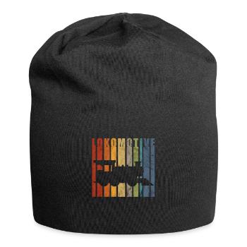 Lokomotive Dampflok Eisenbahner Züge Geschenk - Jersey-Beanie - Schwarz - Vorne