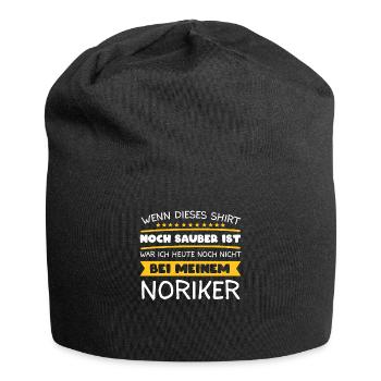 Noriker Pferd Pferde Pferdesprüche Reiter Geschenk - Jersey-Beanie - Schwarz - Vorne